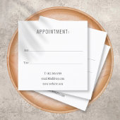 Eenvoudige moderne vierkante afspraakkaart vierkante visitekaartje