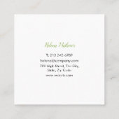 Eenvoudige Moderne Vierkante Citroenen Groene Tuin Vierkante Visitekaartje (Achterkant)