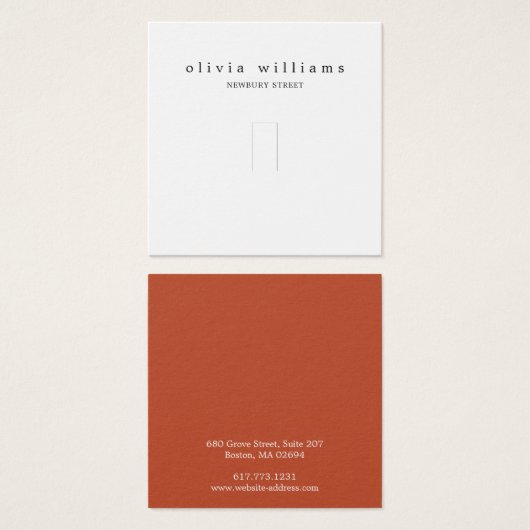 Eenvoudige Moderne Vierkante Ring Sieraden Display Vierkante Visitekaartjes (Voorkant /achterkant)