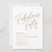 Eenvoudige, moderne, vijftigdaagse uitnodiging (Voorkant)