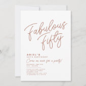 Eenvoudige, moderne, vijftigdaagse uitnodiging (Voorkant)