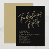 Eenvoudige, moderne, vijftigdaagse uitnodiging (Voorkant / Achterkant)