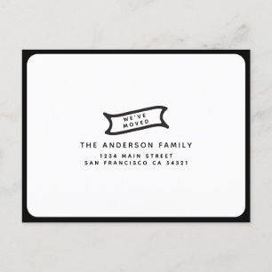 Eenvoudige moderne Vintage We hebben een nieuw adr Briefkaart