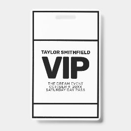 EENVOUDIGE MODERNE VIP-IDENTITEITSHOUDER MET KOORD BADGE