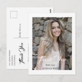 Eenvoudige, moderne, virtuele Afstuderen fotouitno Briefkaart (Voorkant / Achterkant)