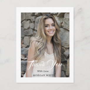 Eenvoudige, moderne, virtuele Afstuderen fotouitno Briefkaart