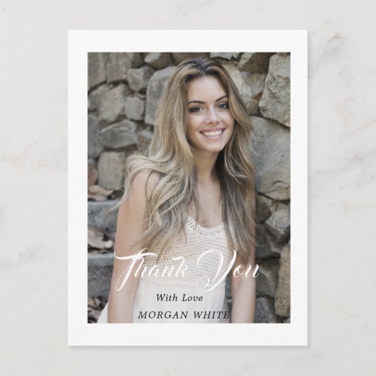 Eenvoudige, moderne, virtuele Afstuderen fotouitno Briefkaart (Voorkant)