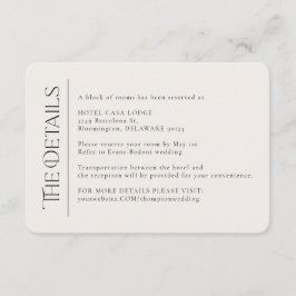 Eenvoudige, moderne visitekaartje informatiekaartje