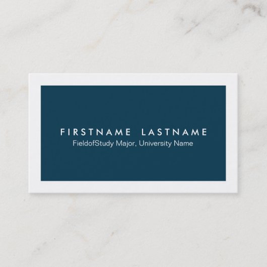 Eenvoudige moderne Visitekaartjes voor studenten Contactkaartje (Voorkant)