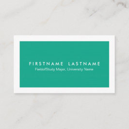 Eenvoudige moderne Visitekaartjes voor studenten Contactkaartje