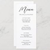 Eenvoudige moderne vloeiende kalligrafie script br menu (Voorkant / Achterkant)