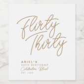 Eenvoudige moderne vloot 30 gepersonaliseerde verj wijn etiket (Enkel label)