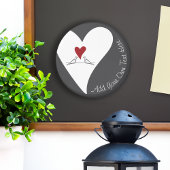 Eenvoudige Moderne Vogels Verliefd Rode Hart Magneet