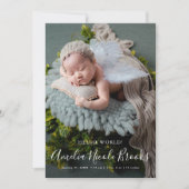 Eenvoudige moderne volledige foto-Baby geboorteaan (Voorkant)