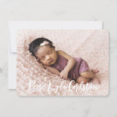 Eenvoudige, moderne volledige foto geboorteaankond kaart (Voorkant)