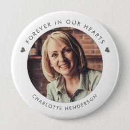 Eenvoudige Moderne Voor Altijd In Onze Hartendoor Ronde Button 4,0 Cm