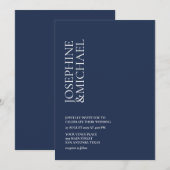 Eenvoudige Moderne Voornaam Navyblauw Kaart (Voorkant / Achterkant)