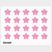Eenvoudige moderne voornaam Roze Witte Treble Clef Ster Sticker (Vel)