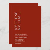 Eenvoudige Moderne Voornaam Warmrood Kaart (Voorkant / Achterkant)