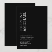 Eenvoudige Moderne Voornaam Zwart en Wit  Kaart (Voorkant / Achterkant)