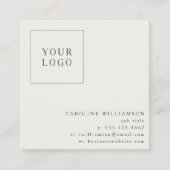 Eenvoudige, moderne vorm Botanische jouw Logo Vierkante Visitekaartje (Voorkant)