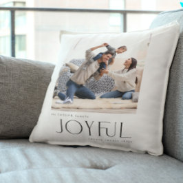 Eenvoudige moderne vreugdevolle familie 2 foto ker kussen