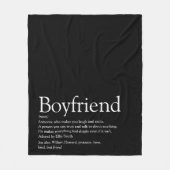 Eenvoudige Moderne Vriend Definitie Zwart en Wit Fleece Deken (Voorkant)