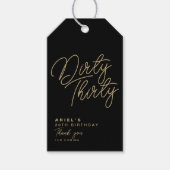 Eenvoudige moderne, vuile, 30 persoonlijke cadeauL Cadeaulabel (Voorkant)