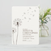 Eenvoudige moderne walnoot bruin paardenbloem brui kaart (Staand voorkant)