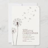 Eenvoudige moderne walnoot bruin paardenbloem brui kaart (Voorkant)