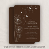 Eenvoudige moderne walnoot bruin paardenbloem brui kaart