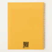 Eenvoudige moderne warme gele jaarplanner planner (Achterkant)