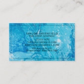 Eenvoudige, moderne Waterverf blauwe roze verfbus Visitekaartje (Achterkant)