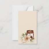 Eenvoudige Moderne Waterverf Bloem Kerstmis Notitiekaartje (Achterkant)