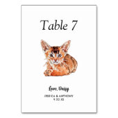 Eenvoudige moderne Waterverf Cat Wedding Kaart (Voorkant)