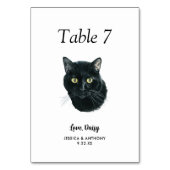 Eenvoudige moderne Waterverf Cat Wedding Kaart (Voorkant)