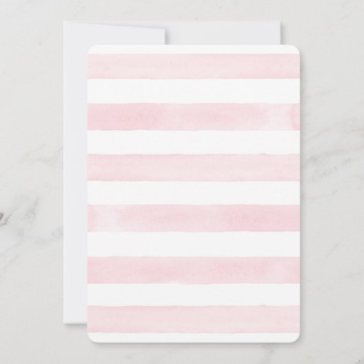 Eenvoudige moderne Waterverf Floral Rozen Roze kor Kaart (Achterkant)