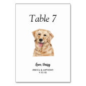 Eenvoudige moderne Waterverf Hond bruiloft Kaart (Voorkant)