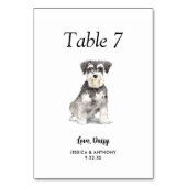 Eenvoudige moderne Waterverf Hond bruiloft Kaart (Voorkant)