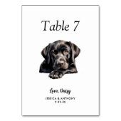Eenvoudige moderne Waterverf Hond bruiloft Kaart (Voorkant)