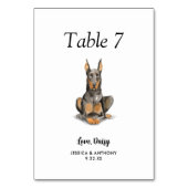 Eenvoudige moderne Waterverf Hond bruiloft Kaart (Voorkant)