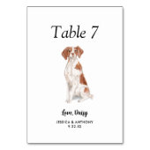 Eenvoudige moderne Waterverf Hond bruiloft Kaart (Voorkant)