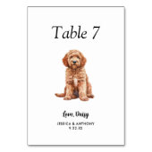 Eenvoudige moderne Waterverf Hond bruiloft Kaart (Voorkant)