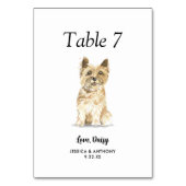 Eenvoudige moderne Waterverf Hond bruiloft Kaart (Voorkant)