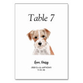 Eenvoudige moderne Waterverf Hond bruiloft Kaart (Voorkant)