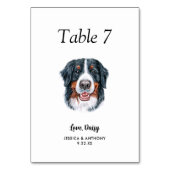 Eenvoudige moderne Waterverf Hond bruiloft Kaart (Voorkant)