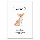 Eenvoudige moderne Waterverf Hond bruiloft Kaart (Voorkant)