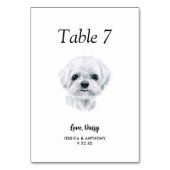 Eenvoudige moderne Waterverf Hond bruiloft Kaart (Voorkant)