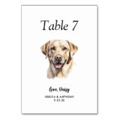 Eenvoudige moderne Waterverf Hond bruiloft Kaart (Voorkant)