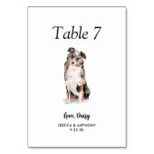 Eenvoudige moderne Waterverf Hond bruiloft Kaart (Voorkant)
